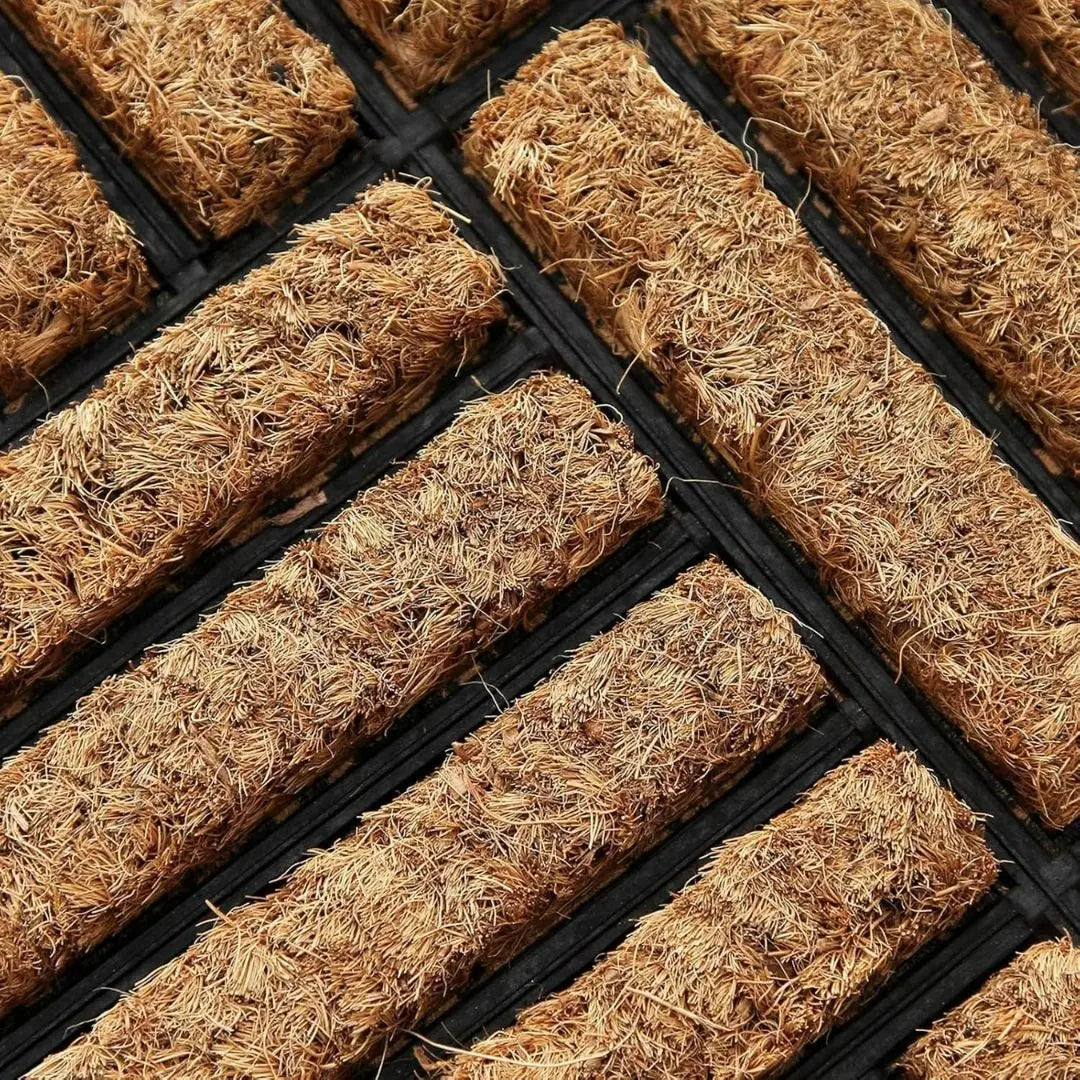 CoirWorks Boot-Scraper Door Mat - Heavy-Duty Coir with Non-Slip Rubber Backing