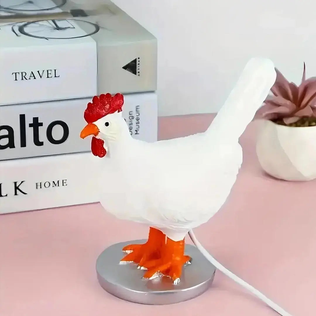 Chicken Table Lamp - Whimsical Farmhouse Lighting with Cozy Charm