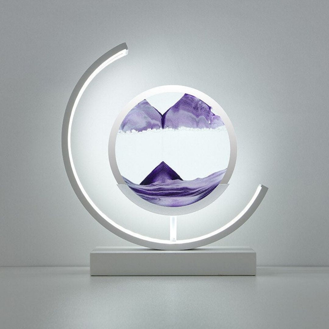 SandLight Quicksand Table Lamp - Rotating LED Art Lamp with Mesmerizing 3D Sandscape