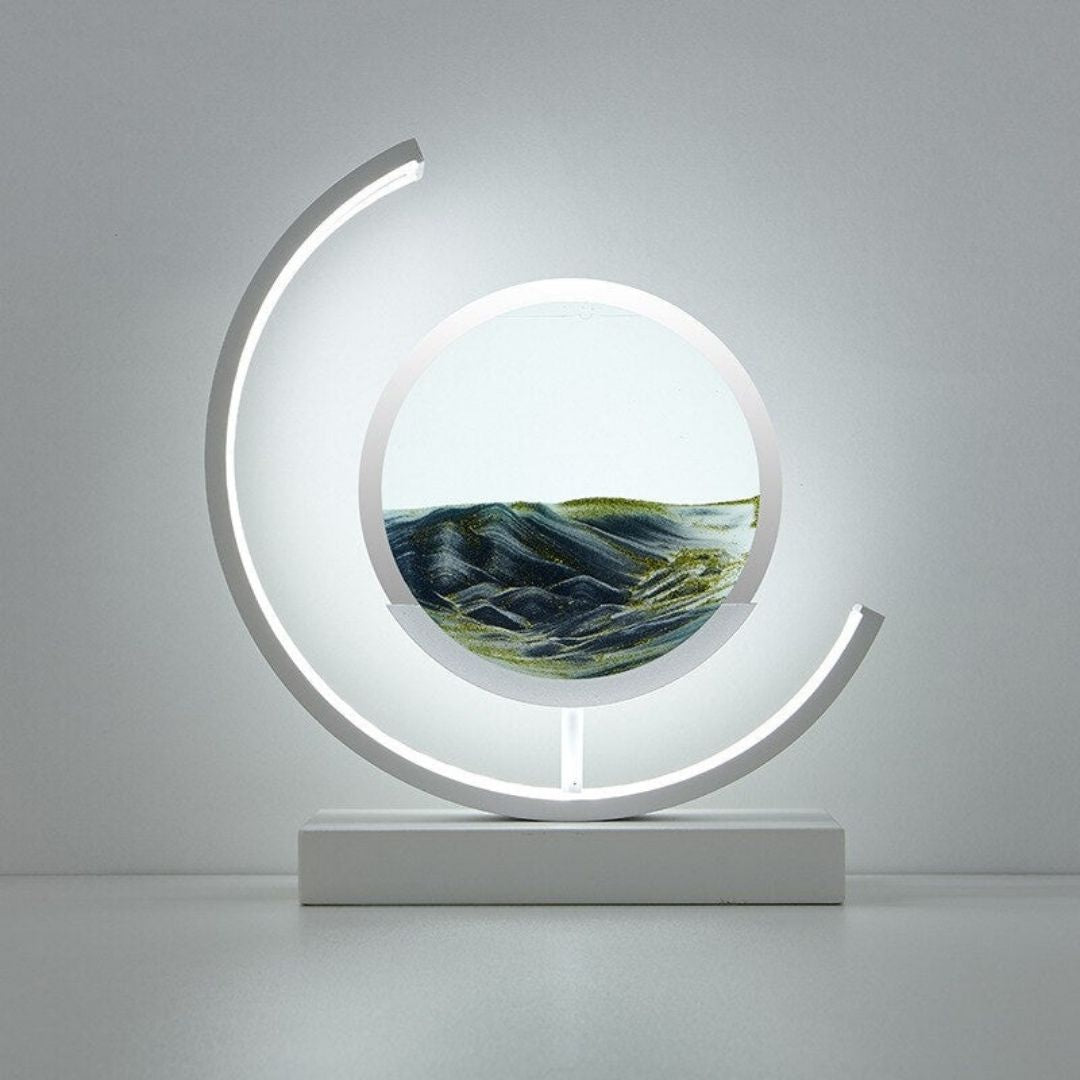 SandLight Quicksand Table Lamp - Rotating LED Art Lamp with Mesmerizing 3D Sandscape