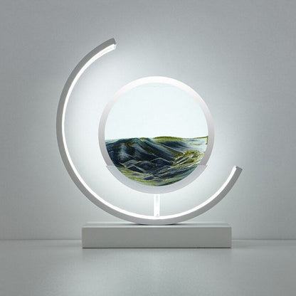 SandLight Quicksand Table Lamp - Rotating LED Art Lamp with Mesmerizing 3D Sandscape