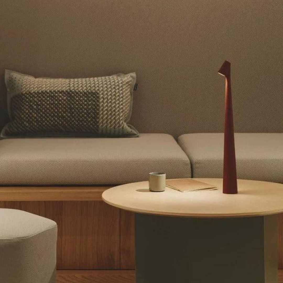 Luminavista Portable Table Lamp - Sculptural LED Accent with Rechargeable Touch Control