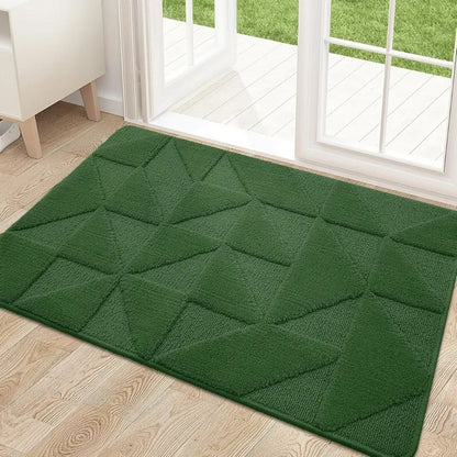 HomaxyTuft Soft Dirt Trapper Mat - Non-Slip Machine Washable Entrance Rug