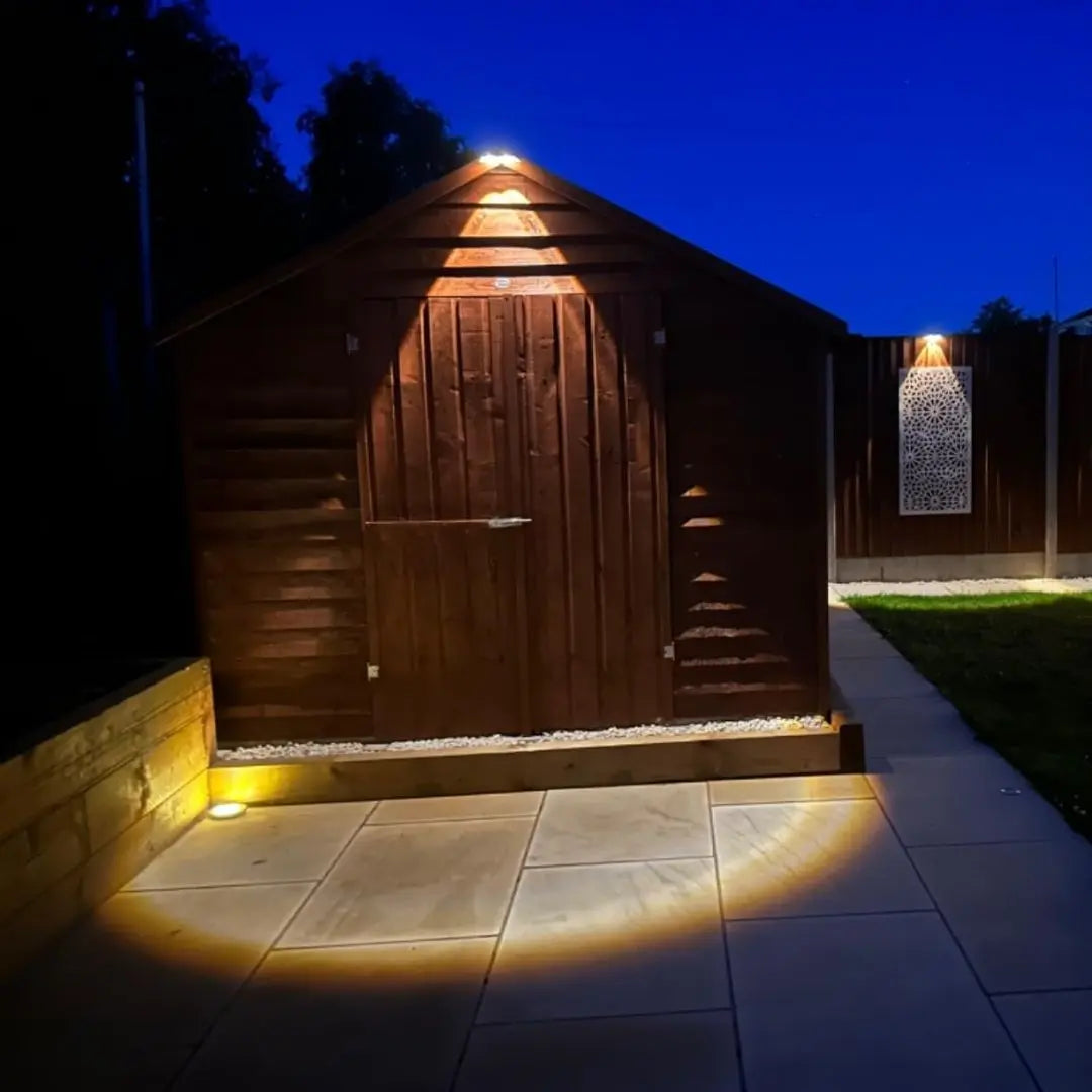 Hamilite Solar Fence Lights Outdoor - Waterproof LED Wall Lights