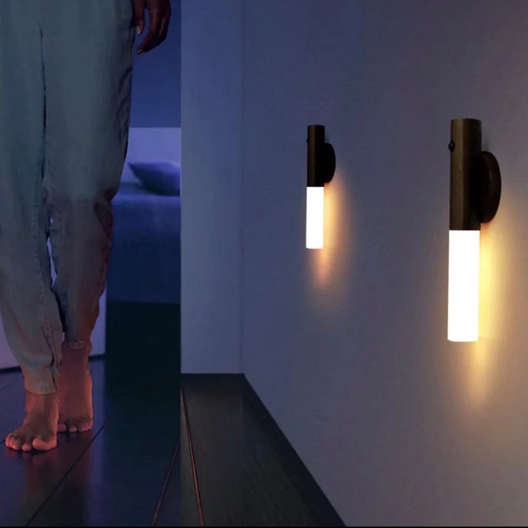 Rechargeable Wooden Wall Lantern