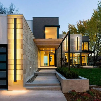 Aluminium Backlit Wall Lamp - Sleek Outdoor Fixture with Modern Glow and Durability