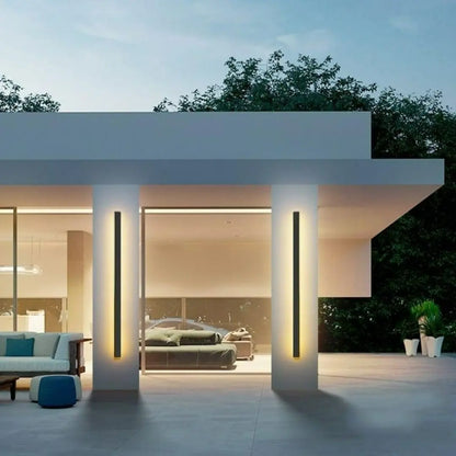 Aluminium Backlit Wall Lamp - Sleek Outdoor Fixture with Modern Glow and Durability