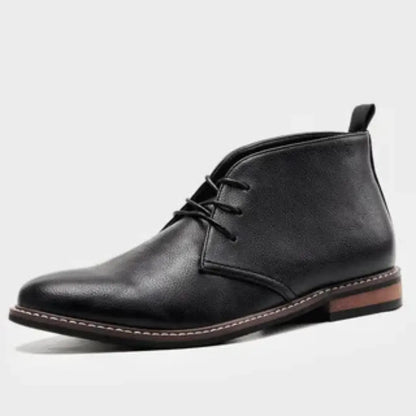 Men’s Classical Retro Leather Chukka - Turf Boots for Timeless Style