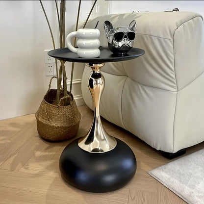 Modern Round Side Table - Coffee Table for Living Room, Bedroom and Balcony