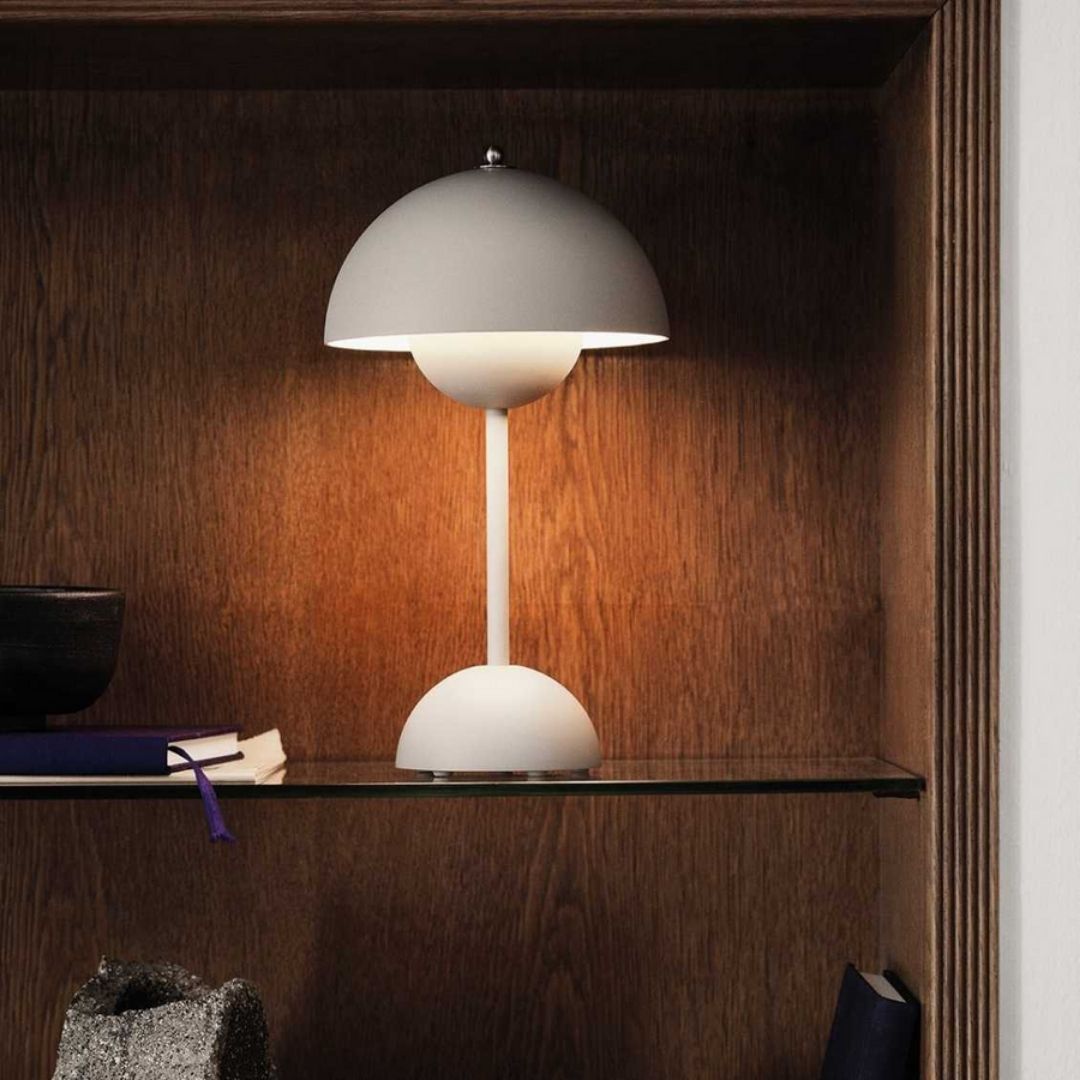 AuroraGlo LED Table Lamp - Compact Rechargeable Accent Light with Modern Design