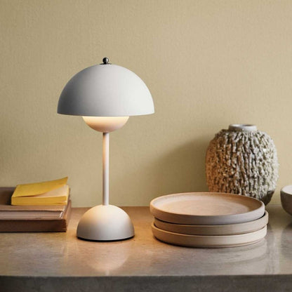 AuroraGlo LED Table Lamp - Compact Rechargeable Accent Light with Modern Design