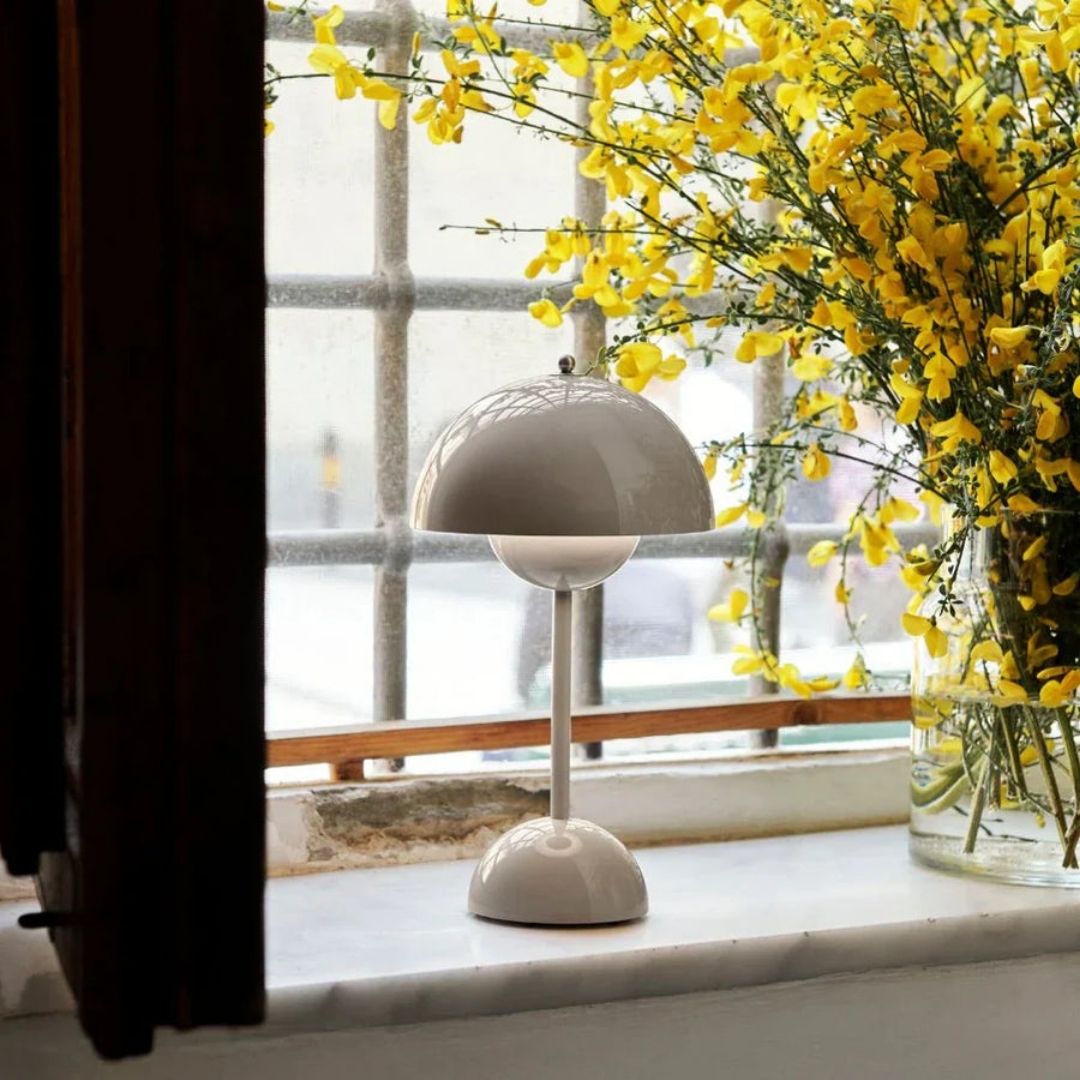 AuroraGlo LED Table Lamp - Compact Rechargeable Accent Light with Modern Design