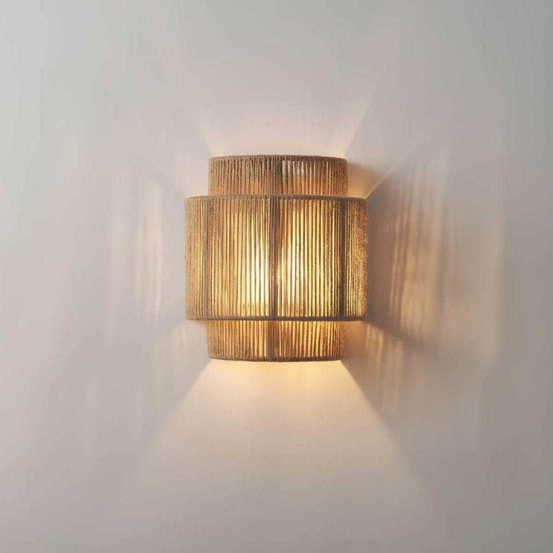 Hikari Wall Light - Handmade Rope Sconce with Warm Ambient Glow