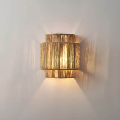 Hikari Wall Light - Handmade Rope Sconce with Warm Ambient Glow