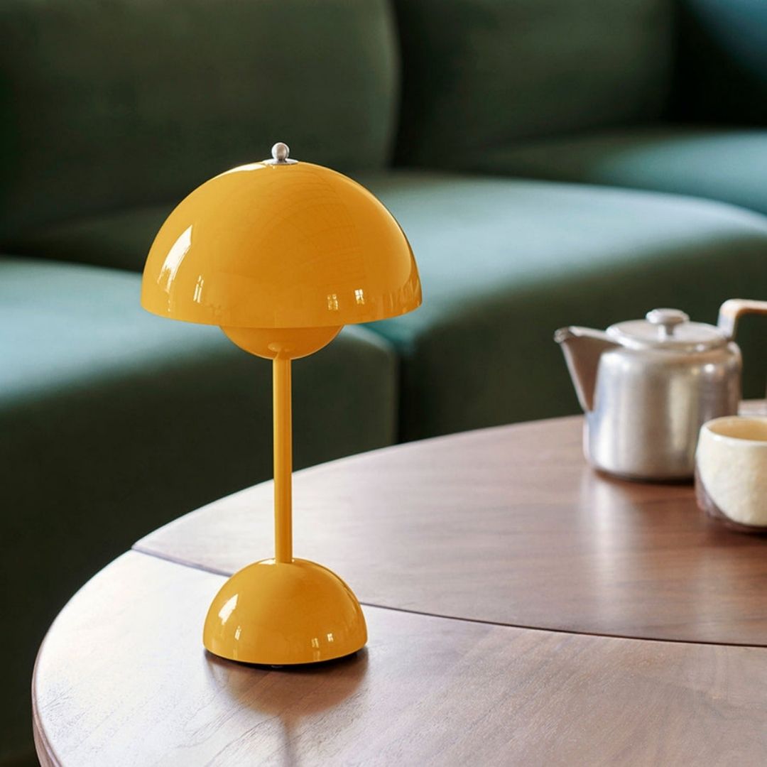 AuroraGlo LED Table Lamp - Compact Rechargeable Accent Light with Modern Design