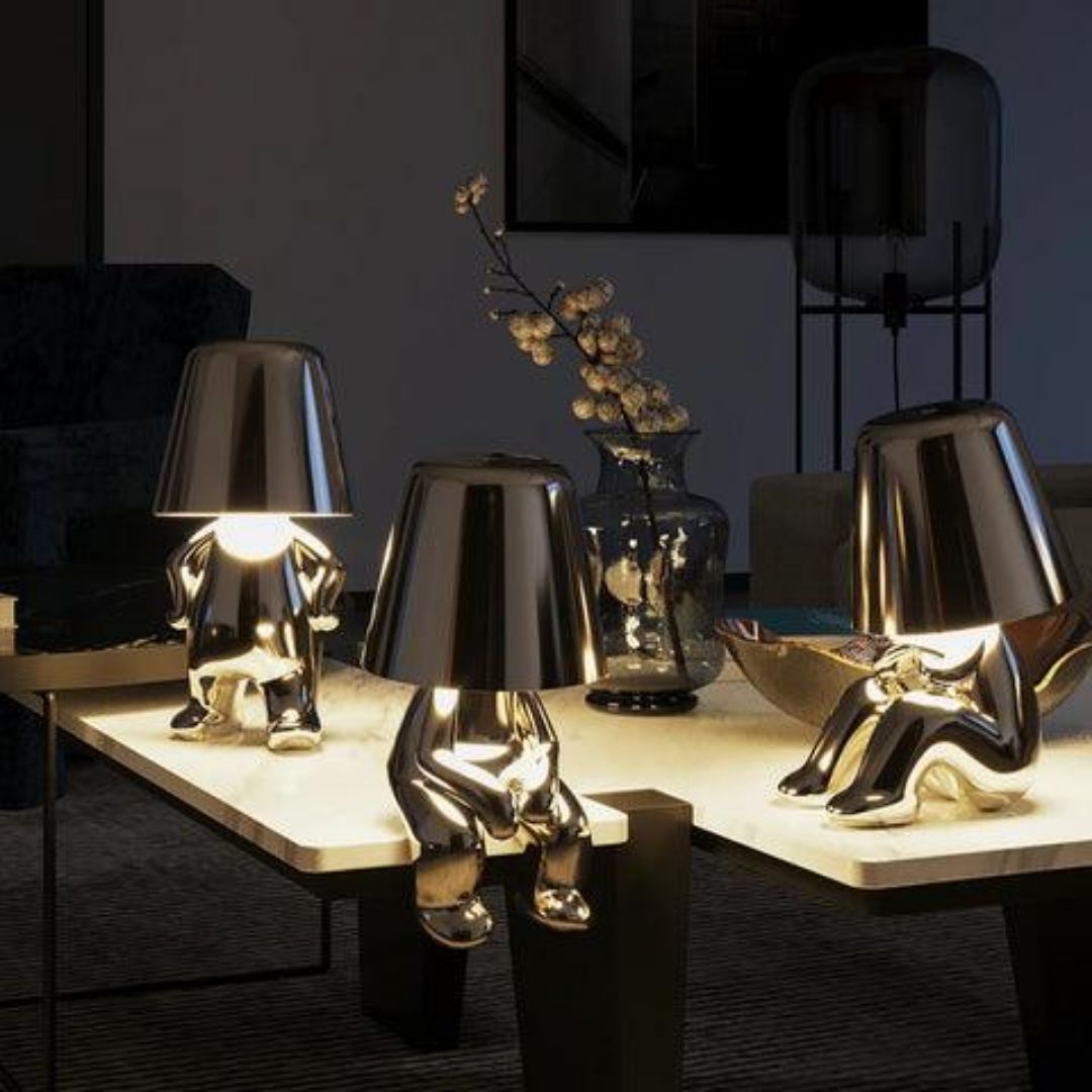 Thinker Brothers Table Lamp - Artistic Modern Sculptural Lamp