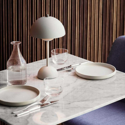 AuroraGlo LED Table Lamp - Compact Rechargeable Accent Light with Modern Design