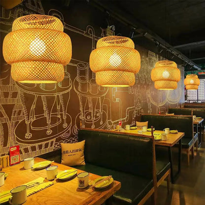 Handwoven Bamboo Pendant Lamp