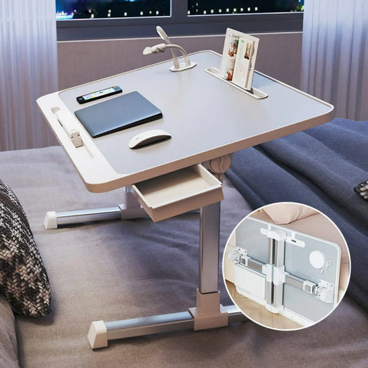 Movira Adjustable Laptop Bed Desk - Foldable Legs with USB Ports and Storage Drawer