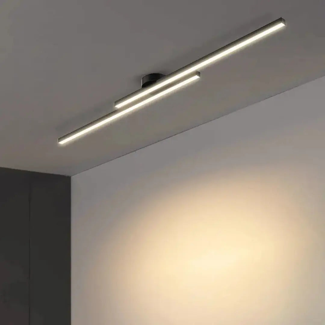 LED Ceiling Light - Modern Black Linear Ceiling Light