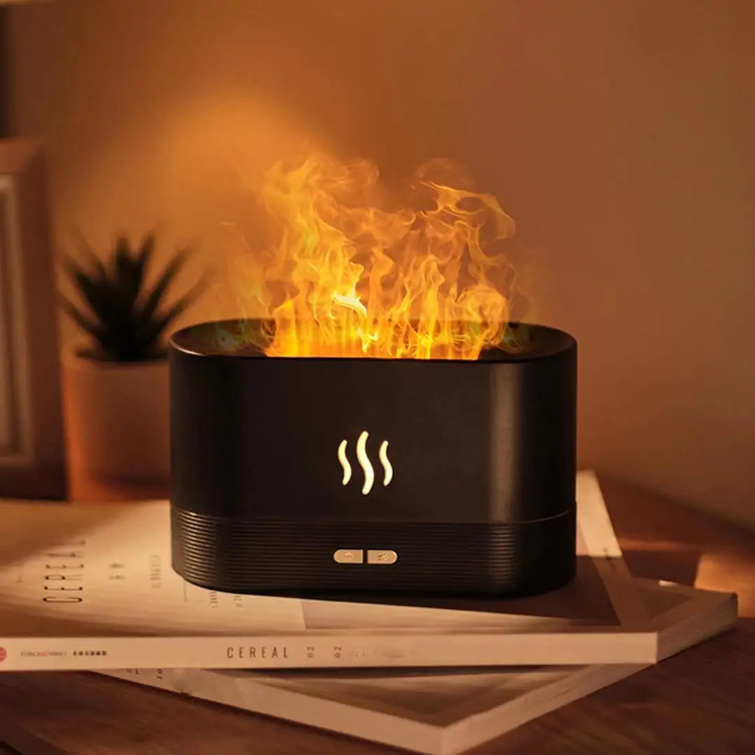Flame Aroma Diffuser - Humidifier with LED Flame Light