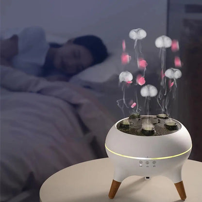Jellyfish Aroma Humidifier - Ultrasonic Essential Oil Diffuser with 7 LED Lights