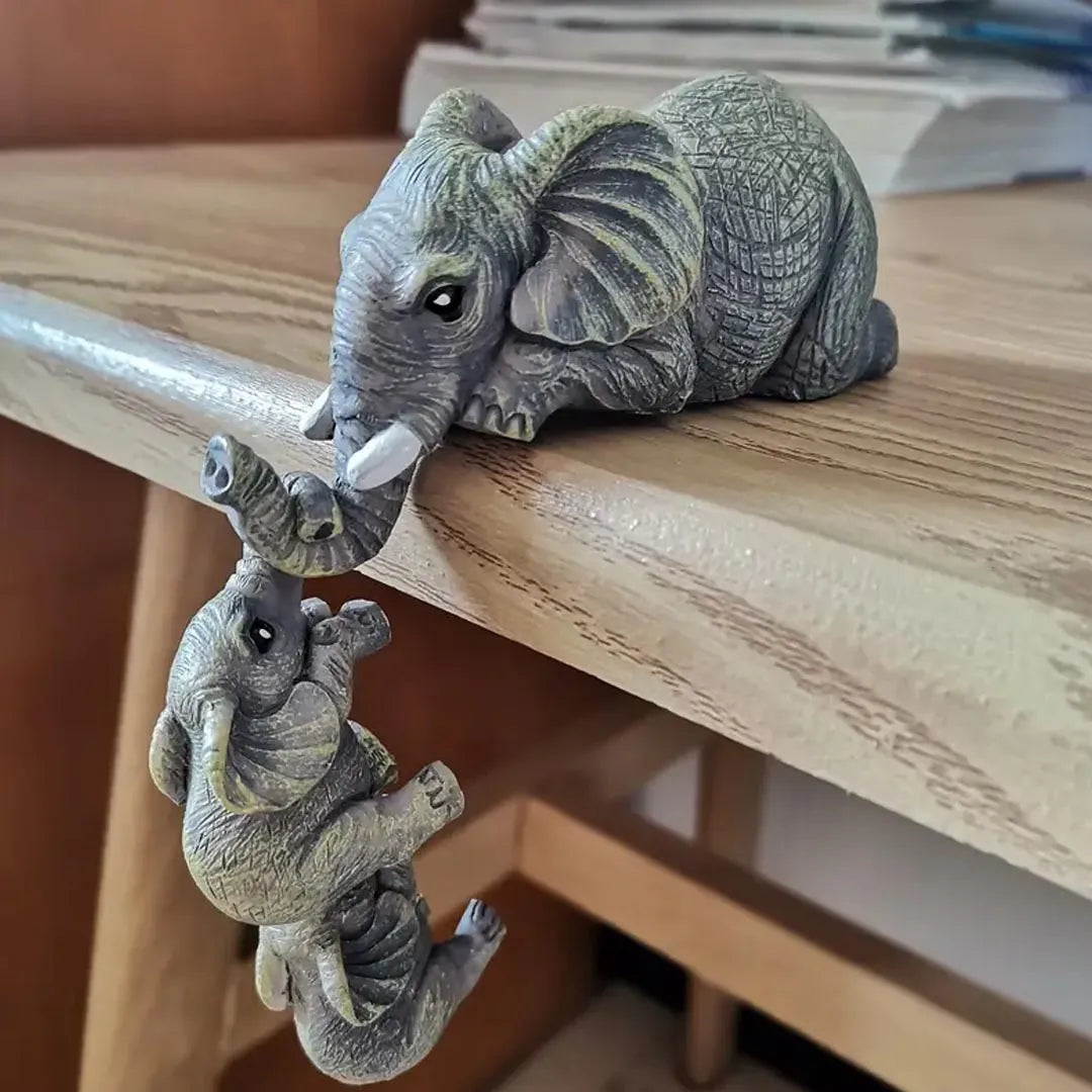 3 Pcs/Set Resin Adorable Elephant Hanging Decor