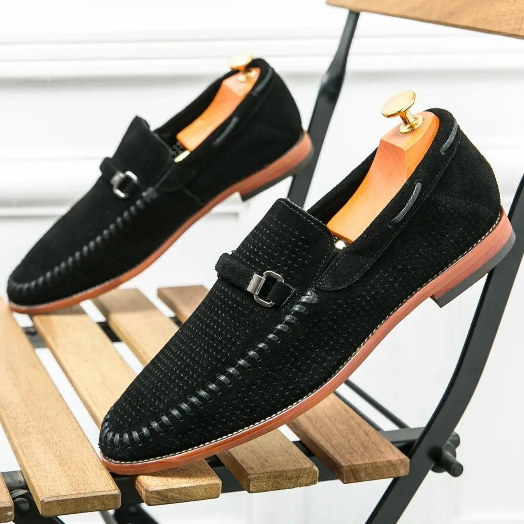Suede Handstitched Loafers
