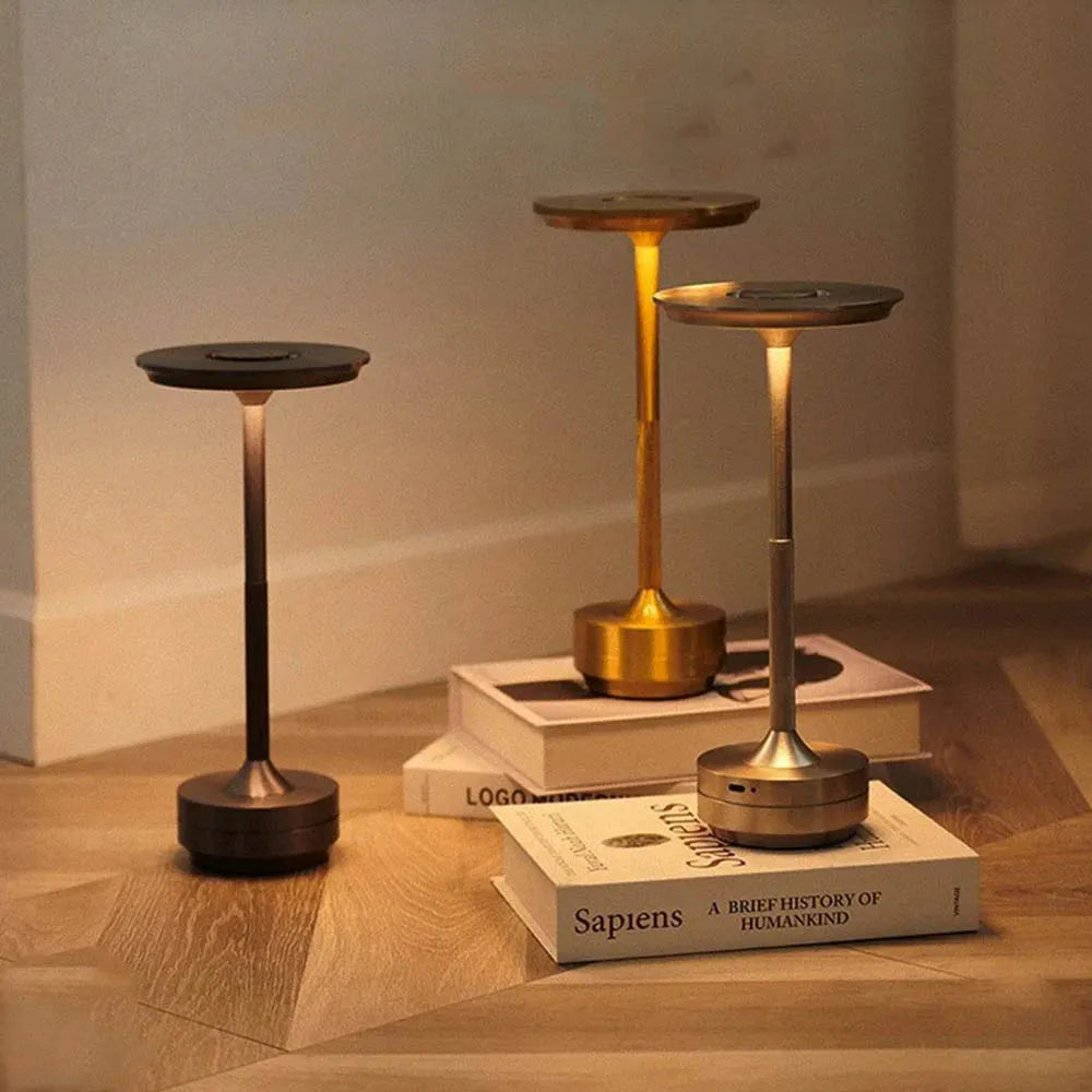 Touch Table Lamp – USB LED, Dimmable, Wireless