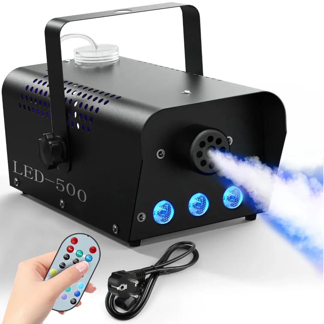 U'King Smoke Machine with RGB LED Lights and Remote Control for Party, DJ, Disco, and Halloween