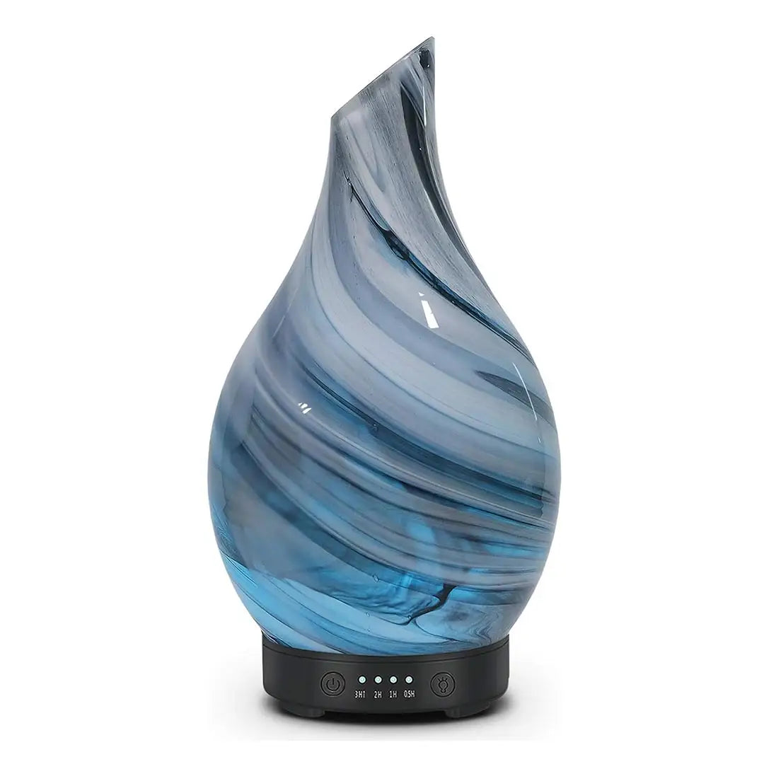 120ML Handmade Glass Essential Oil Diffuser - Aromatherapy Diffuser with 7 LED Colors