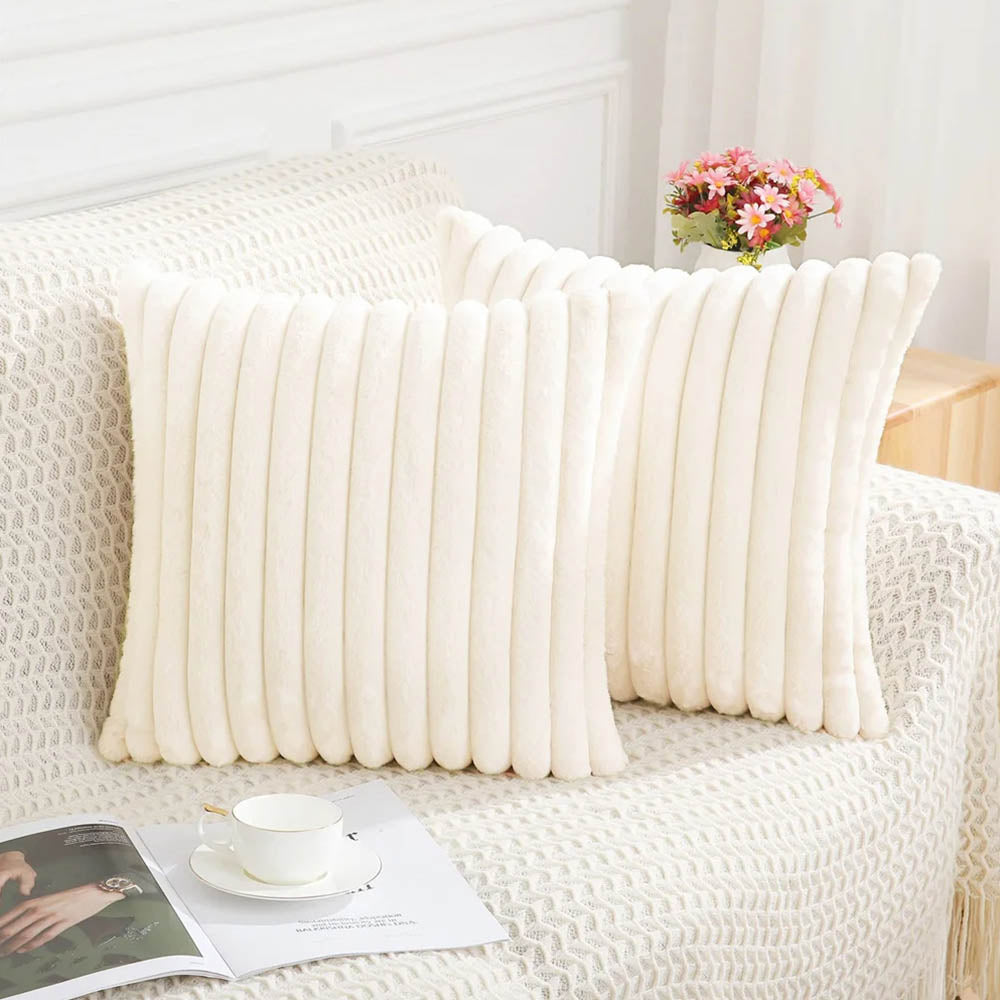 Set of 2 Velvet Cushion Covers – Soft Pillowcases for Sofa & Home Decor