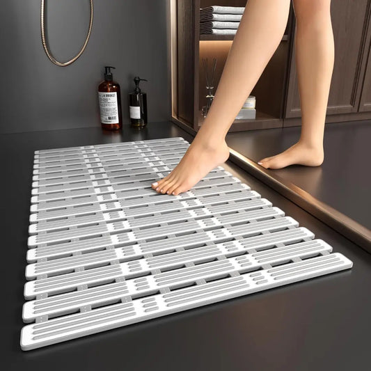 Non Slip Shower Mat - Anti Mould TPE Bath Mat with Suction Cups