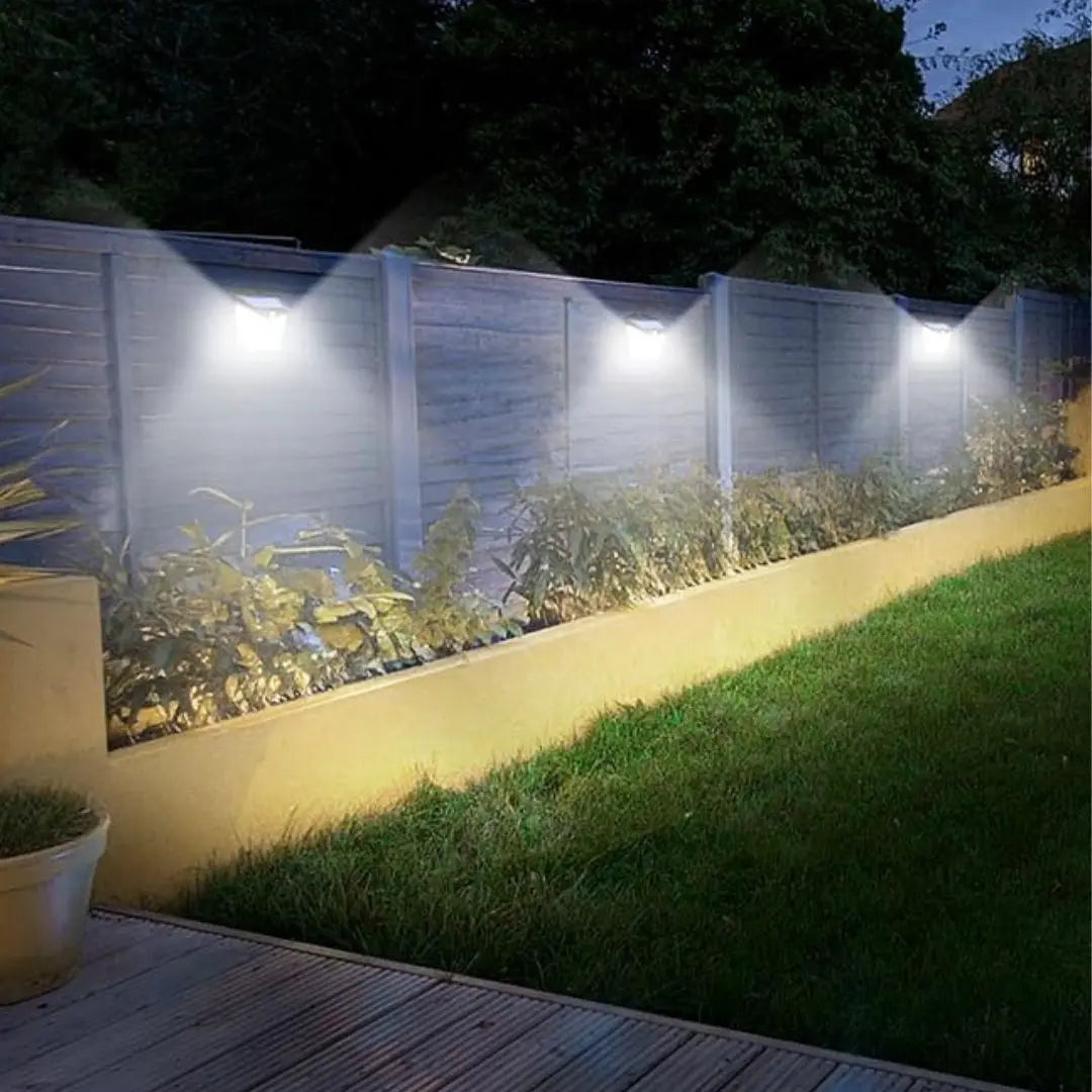 Solvra Solar Security Lights - LED Outdoor Motion Sensor Lamps with Wide-Angle Illumination