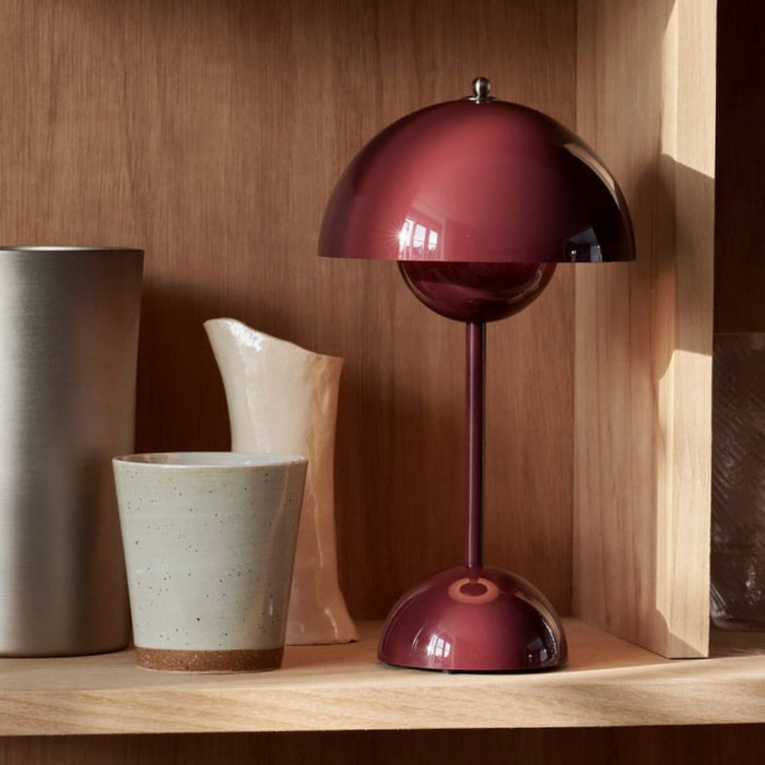 AuroraGlo LED Table Lamp - Compact Rechargeable Accent Light with Modern Design