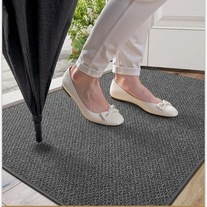 Novara Low-Profile Indoor Entrance Mat - Non-Slip Backing and Easy-Clean Design