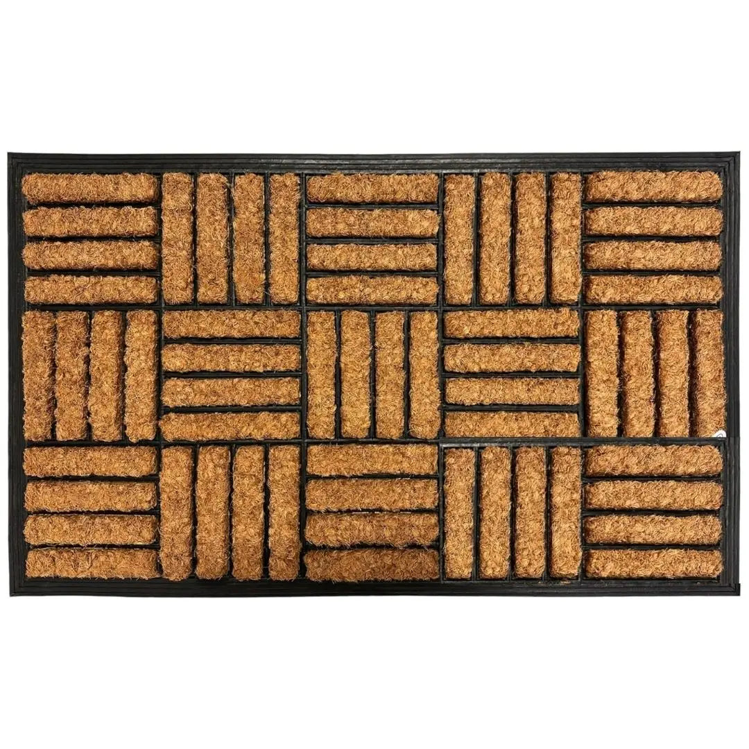 CoirWorks Boot-Scraper Door Mat - Heavy-Duty Coir with Non-Slip Rubber Backing