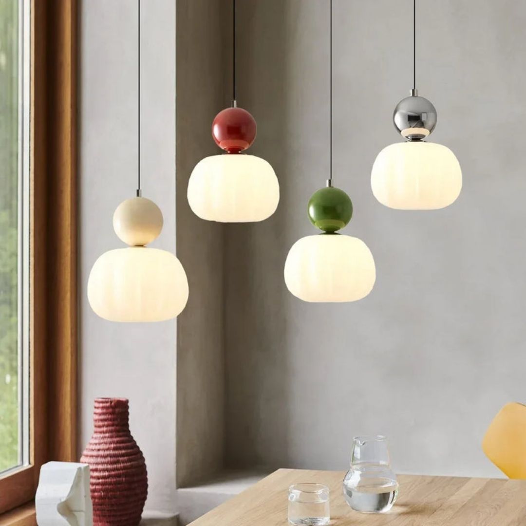 Scout Art Deco Pendant Light - Sculptural Globe Ceiling Lamp