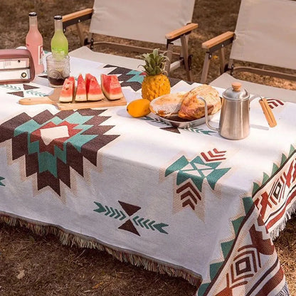 Bohemian Style Decorative Blanket for Outdoor Camping, Travel & Home Decor