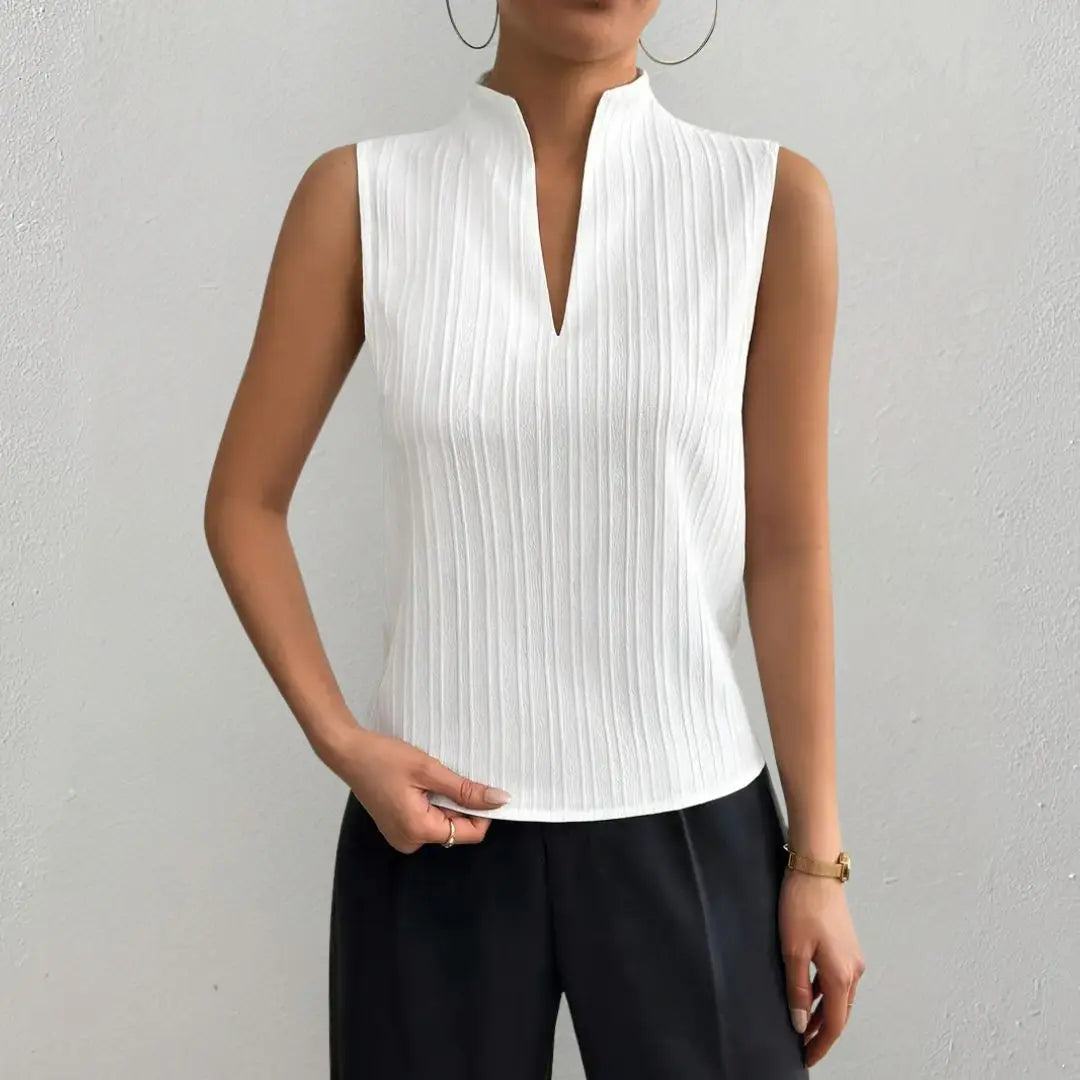Roma Striped Sleeveless Top