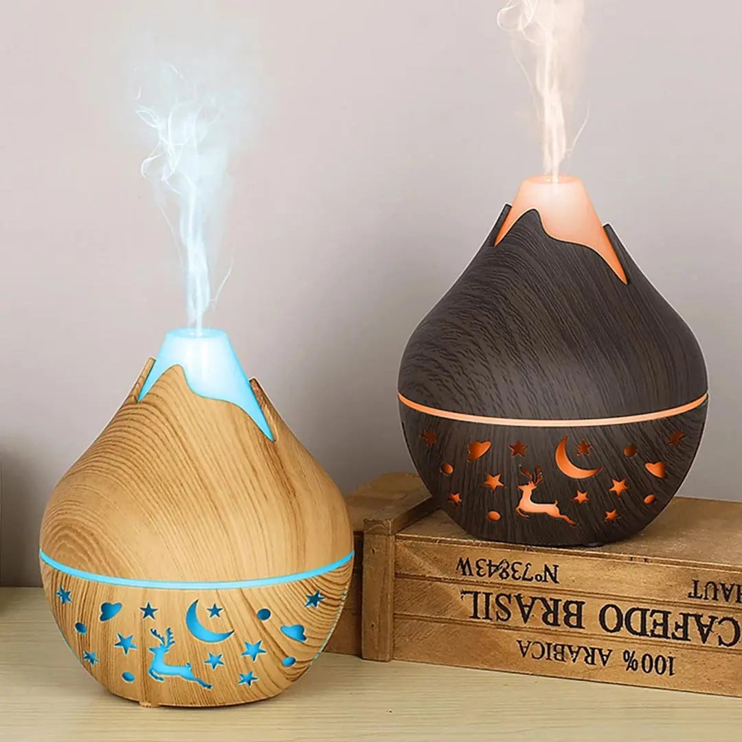 Mini Snow Mountain Wood Grain Air Humidifier