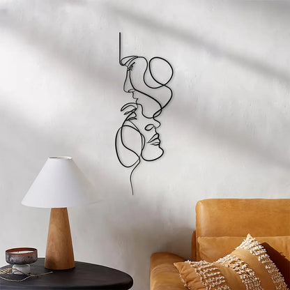 Character Silhouette Wall Hanging Art - Laser Carved Iron Decor