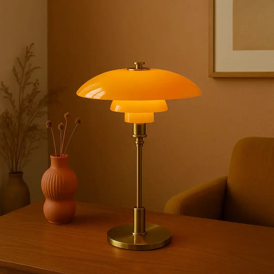 Danish Designer Table Lamp - Retro Mid Century Scandinavian LED Accent Light