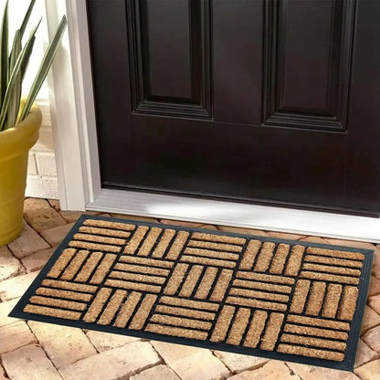 CoirWorks Boot-Scraper Door Mat - Heavy-Duty Coir with Non-Slip Rubber Backing