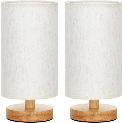 Bedside Table Lamp - Compact Warm Light with Simple Button Switch