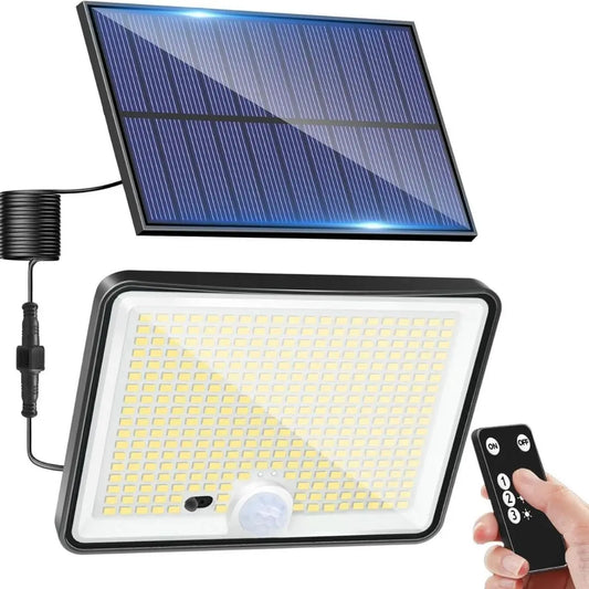 Lumora 342 LED Solar Security Lights - Outdoor Motion Sensor Floodlight