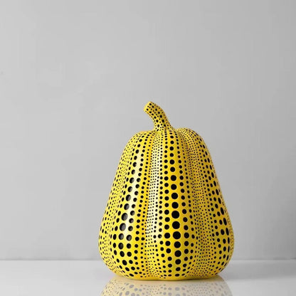 Pumpkin Ornaments Modern Sculpture for Halloween and Christmas