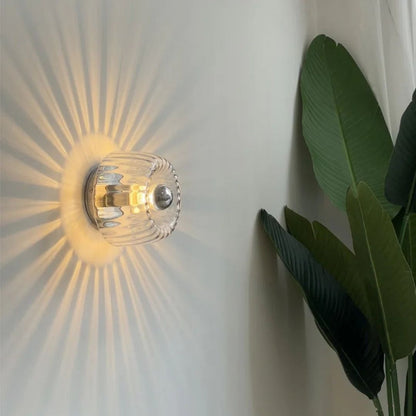 Nordic Bauhaus Wall Light - Modern Glass LED Sconce with Radiant Design