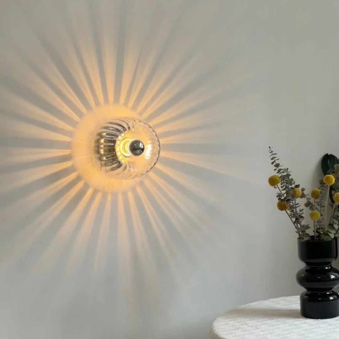 Nordic Bauhaus Wall Light - Modern Glass LED Sconce with Radiant Design