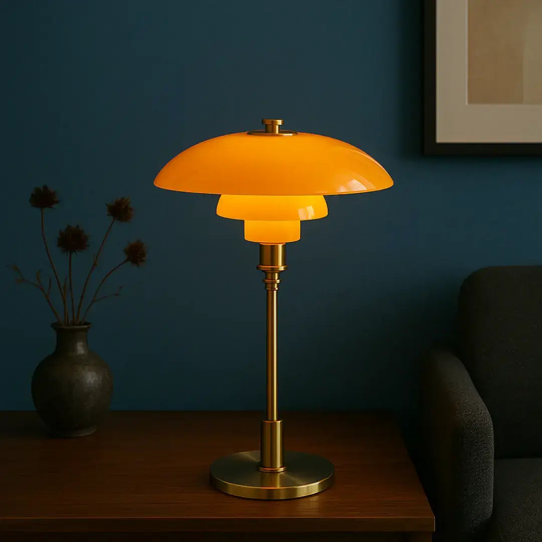 Danish Designer Table Lamp - Retro Mid Century Scandinavian LED Accent Light